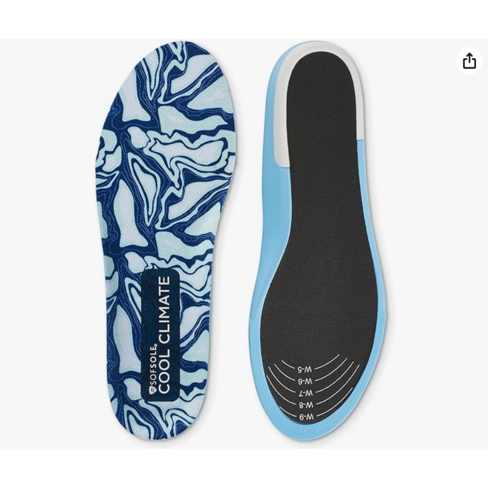 SofSole Man's 7-13 - Cool Climate Insoles with Arch Support for Cool, Dry Feet